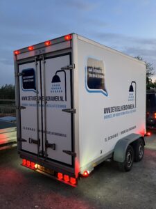 Tijdelijke badkamerkar klaar voor verhuur